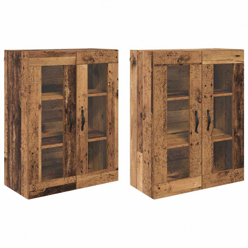 Szafki ścienne 2 pcs Stare drewno 69,5 x 34 x 90 cm