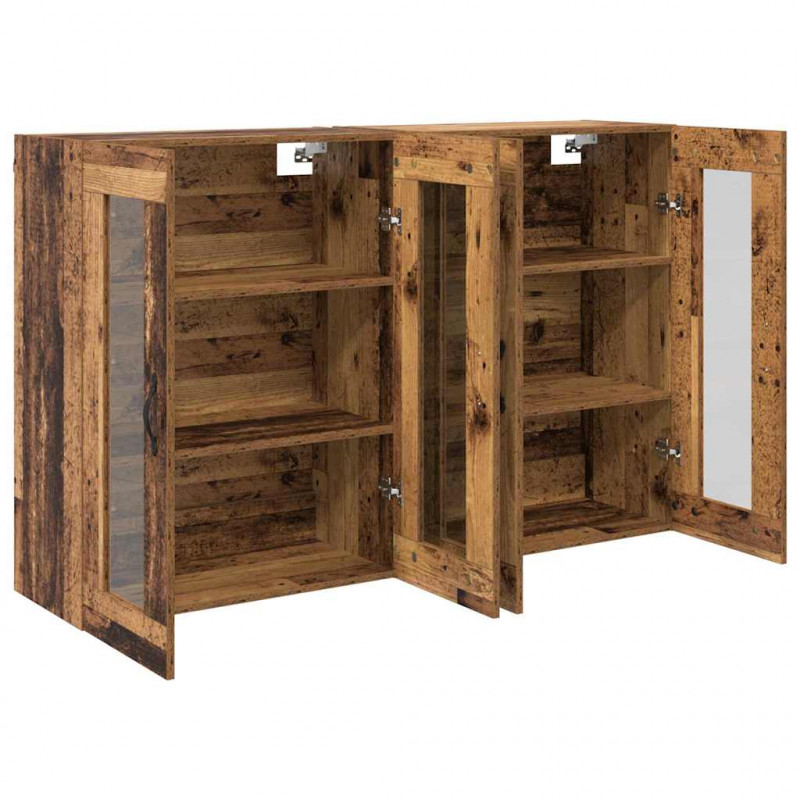 Szafki ścienne 2 pcs Stare drewno 69,5 x 34 x 90 cm