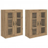 Szafki ścienne 2 pcs Dąb rzemieślniczy 69,5 x 34 x 90 cm