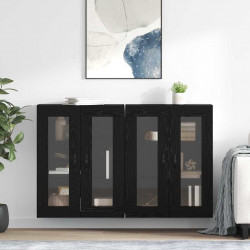 Szafki ścienne 2 pcs Czarny Dąb 69,5 x 34 x 90 cm