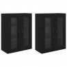 Szafki ścienne 2 pcs Czarny Dąb 69,5 x 34 x 90 cm