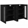 Szafki ścienne 2 pcs Czarny Dąb 69,5 x 34 x 90 cm