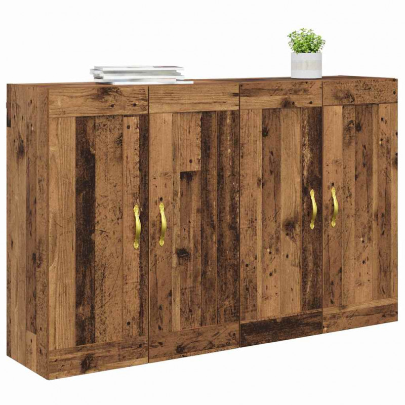 Szafka wisząca 2 pcs Stare drewno 69,5 x 34 x 90 cm