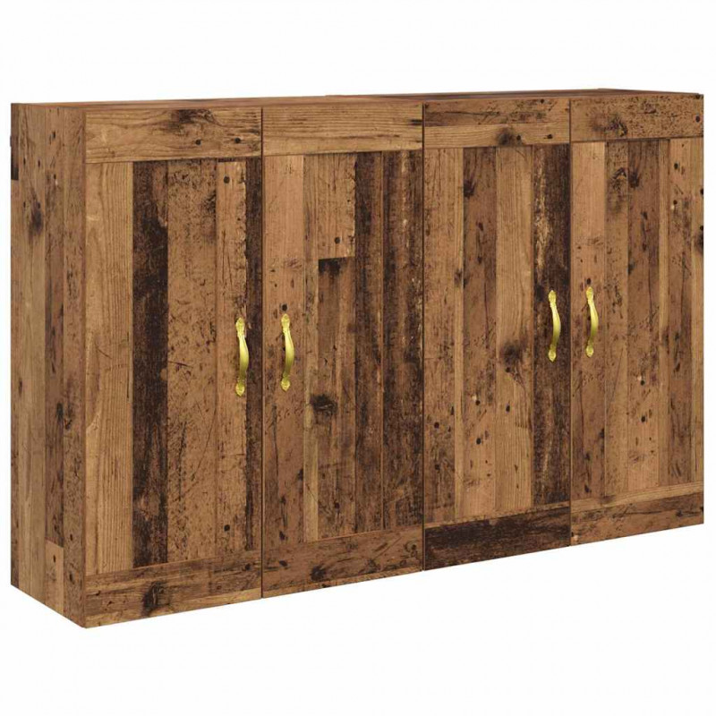 Szafka wisząca 2 pcs Stare drewno 69,5 x 34 x 90 cm