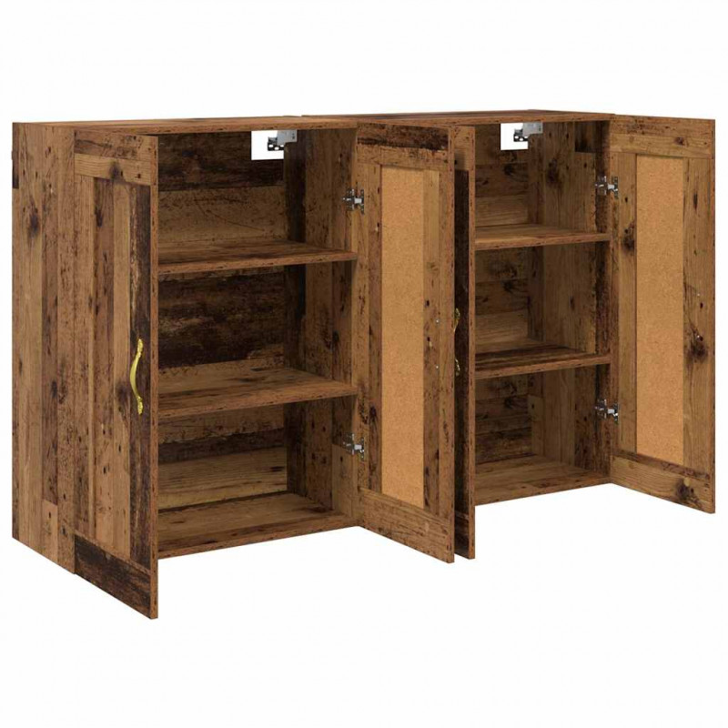 Szafka wisząca 2 pcs Stare drewno 69,5 x 34 x 90 cm