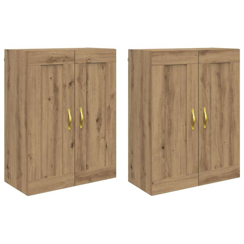 Szafka wisząca 2 pcs Dąb rzemieślniczy 69,5 x 34 x 90 cm