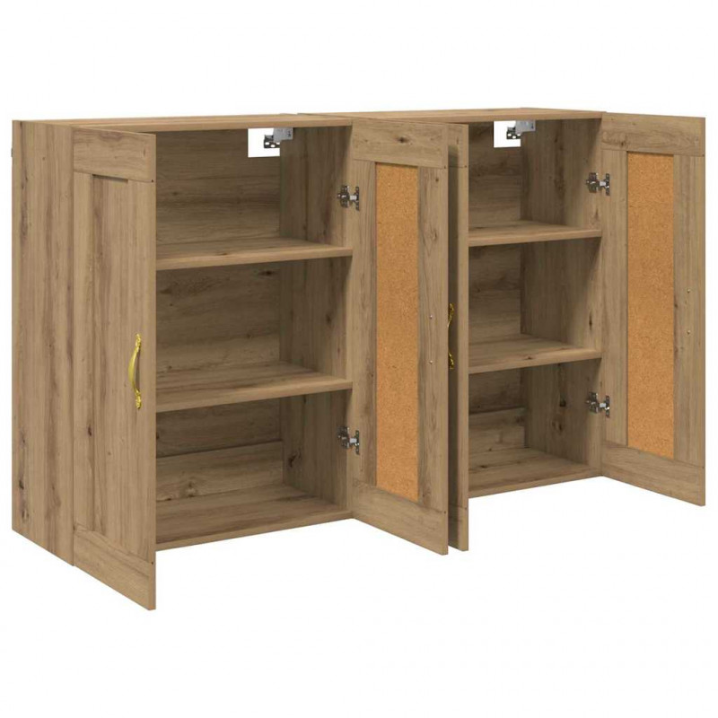Szafka wisząca 2 pcs Dąb rzemieślniczy 69,5 x 34 x 90 cm