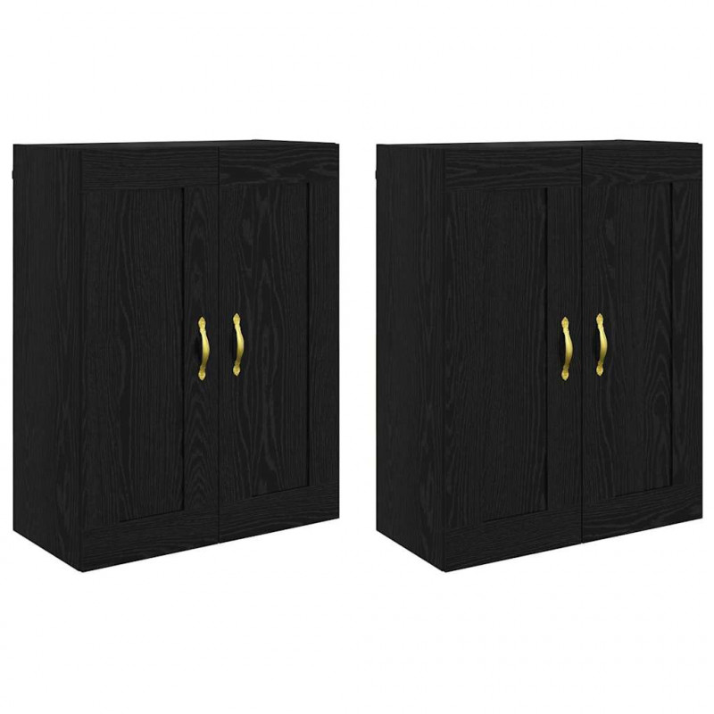 Szafka wisząca 2 pcs Czarny Dąb 69,5 x 34 x 90 cm