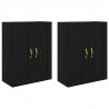 Szafka wisząca 2 pcs Czarny Dąb 69,5 x 34 x 90 cm
