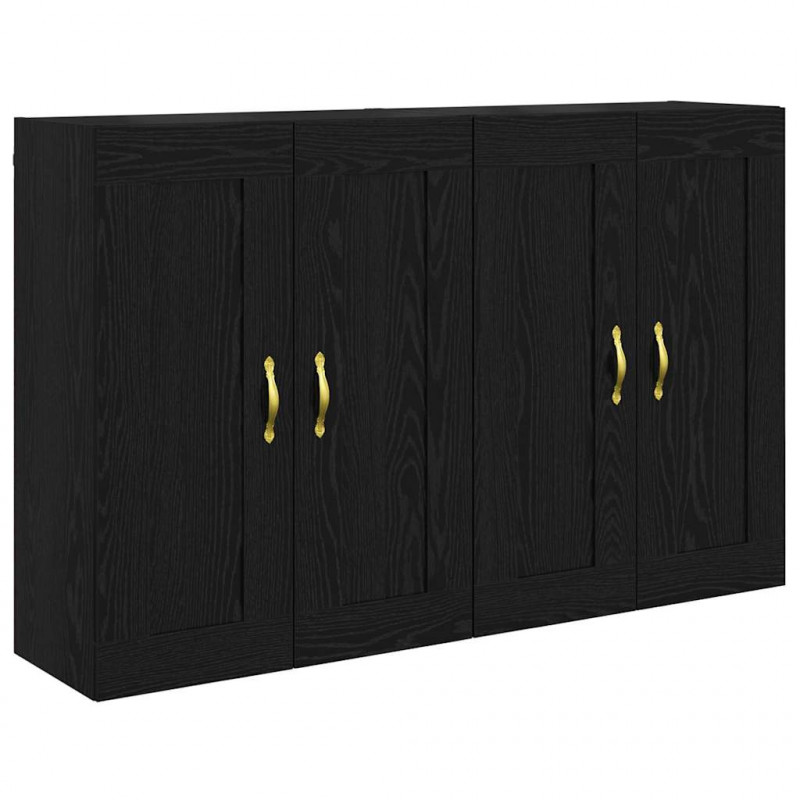 Szafka wisząca 2 pcs Czarny Dąb 69,5 x 34 x 90 cm