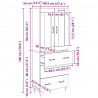 Highboard z szufladą Stare drewno 69,5 x 34 x 90 cm