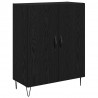 Highboard Białe i czarne dębowe 69,5 x 34 x 180 cm