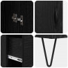 Highboard Czarny Dąb 69,5 x 34 x 90 cm Materiał drewnopochodny