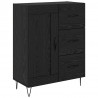 Highboard Czarny Dąb 69,5 x 34 x 90 cm Materiał drewnopochodny