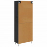 Highboard Czarny Dąb 69,5 x 34 x 90 cm Materiał drewnopochodny