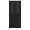 Highboard Czarny Dąb 69,5 x 34 x 90 cm Materiał drewnopochodny