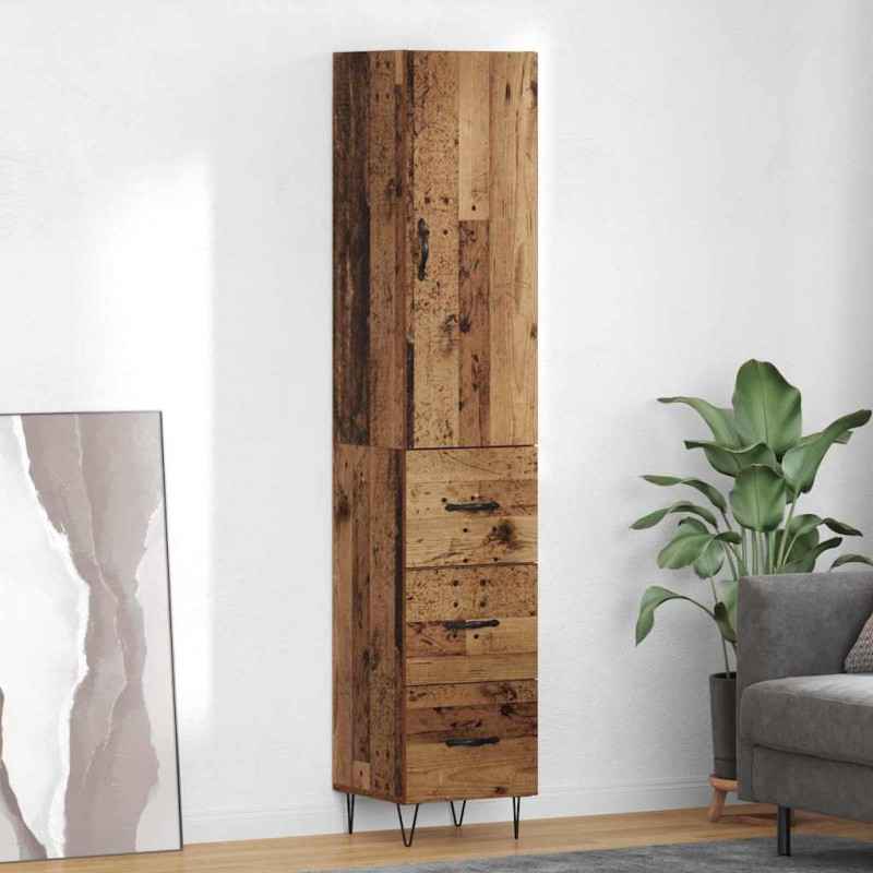 Highboard z szufladą Stare drewno 34,5 x 34 x 90 cm