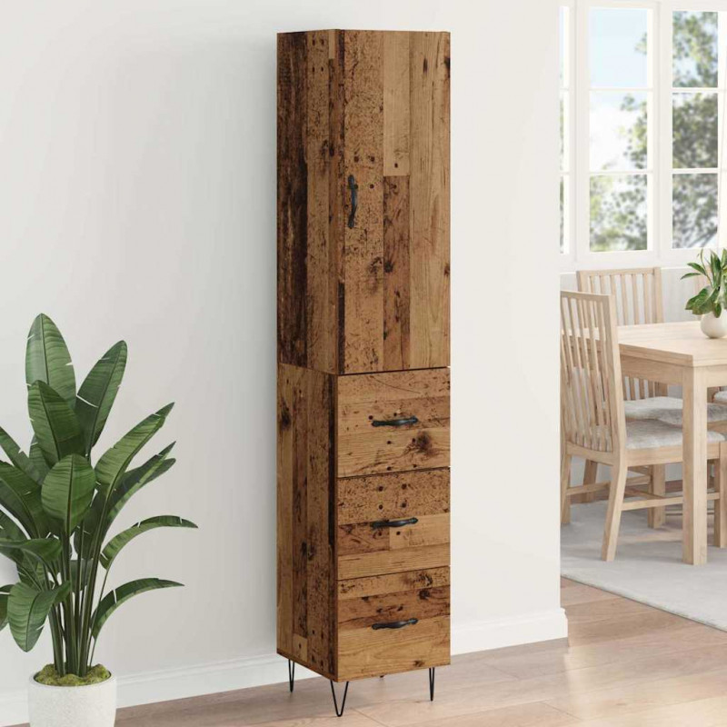 Highboard z szufladą Stare drewno 34,5 x 34 x 90 cm