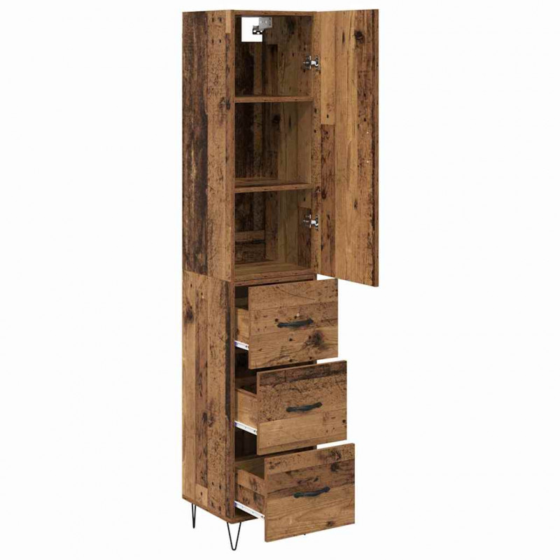 Highboard z szufladą Stare drewno 34,5 x 34 x 90 cm