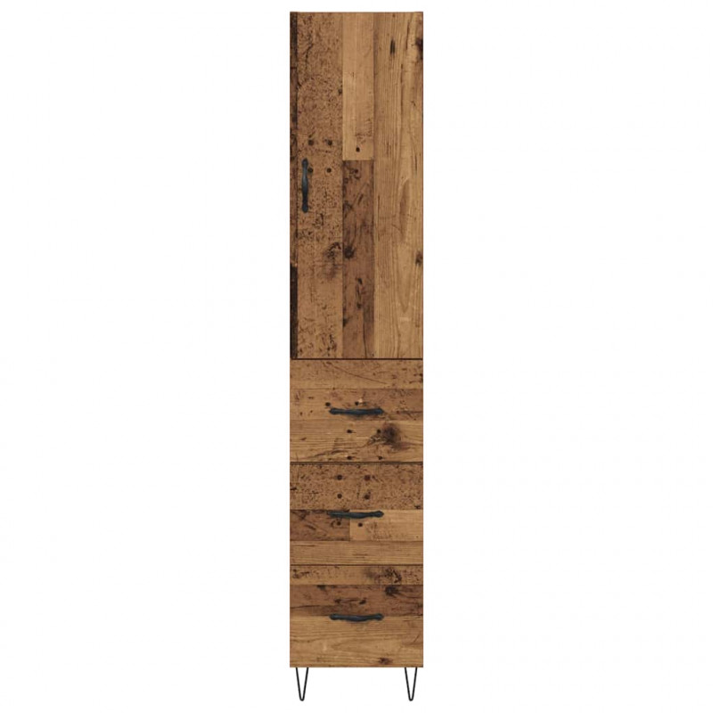 Highboard z szufladą Stare drewno 34,5 x 34 x 90 cm