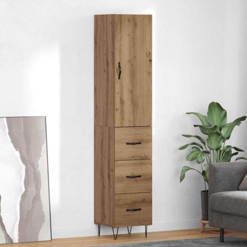 Highboard z szufladą Dąb rzemieślniczy 34,5 x 34 x 90 cm