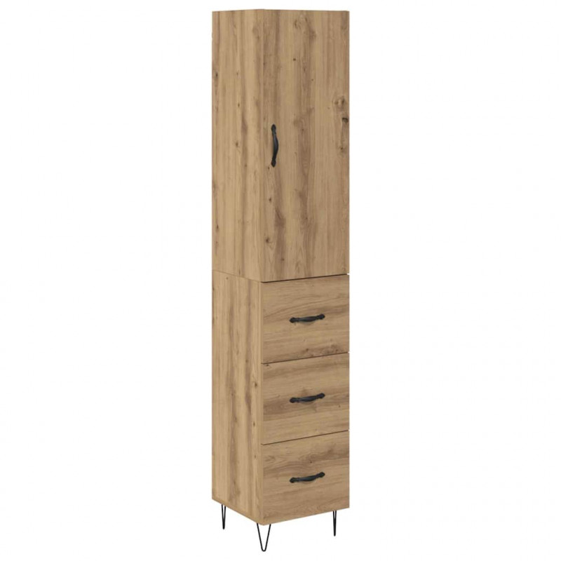 Highboard z szufladą Dąb rzemieślniczy 34,5 x 34 x 90 cm