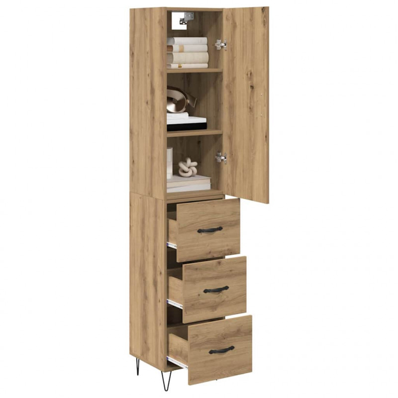 Highboard z szufladą Dąb rzemieślniczy 34,5 x 34 x 90 cm