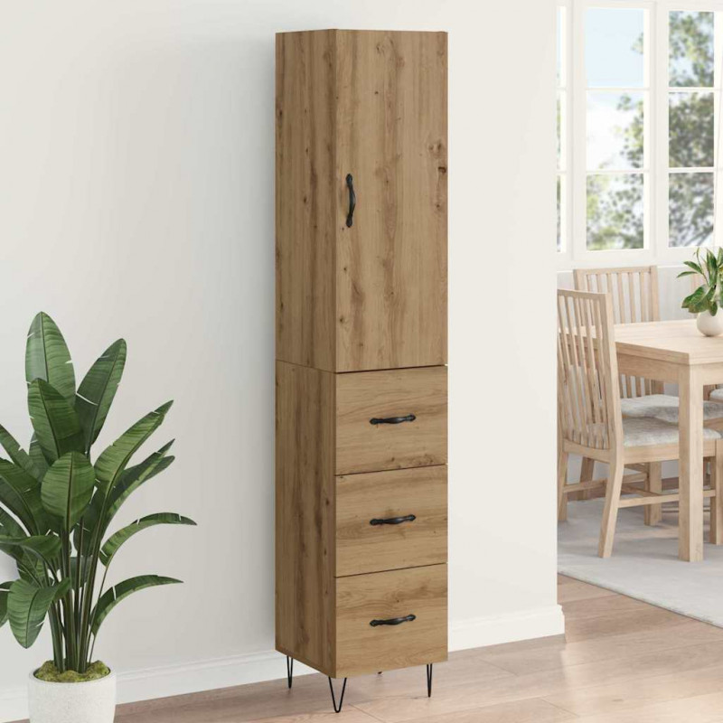 Highboard z szufladą Dąb rzemieślniczy 34,5 x 34 x 90 cm