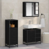 Zestaw mebli łazienkowych z szufladą z półką 3 pcs Czarny Dąb