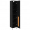 Highboard Czarny Dąb 34,5 x 34 x 90 cm Materiał drewnopochodny