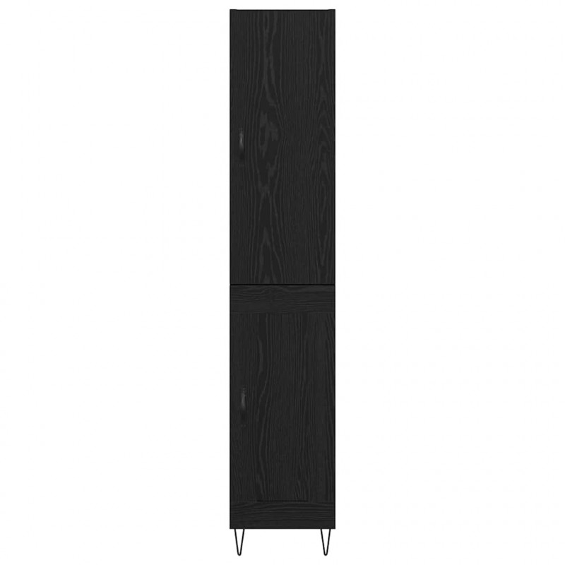 Highboard Czarny Dąb 34,5 x 34 x 90 cm Materiał drewnopochodny