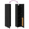 Highboard Czarny Dąb 34,5 x 34 x 90 cm Materiał drewnopochodny