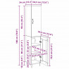 Highboard Czarny Dąb 34,5 x 34 x 90 cm Materiał drewnopochodny