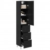 Highboard Czarny Dąb 34,5 x 34 x 90 cm Materiał drewnopochodny