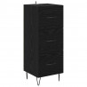 Highboard Czarny Dąb 34,5 x 34 x 90 cm Materiał drewnopochodny