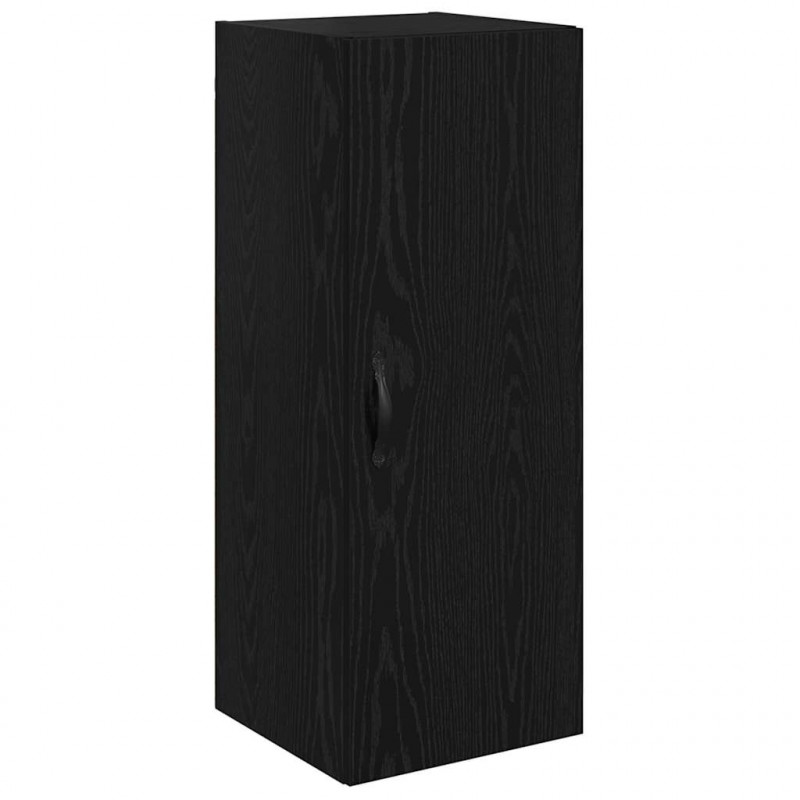Highboard Czarny Dąb 34,5 x 34 x 90 cm Materiał drewnopochodny