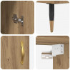 Highboard Dąb rzemieślniczy 69,5 x 34 x 90 cm