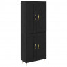 Highboard Czarny Dąb 69,5 x 34 x 90 cm Materiał drewnopochodny