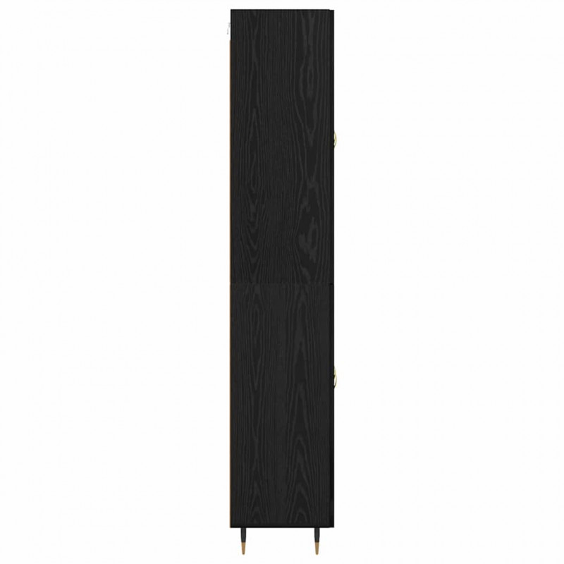 Highboard Czarny Dąb 69,5 x 34 x 90 cm Materiał drewnopochodny