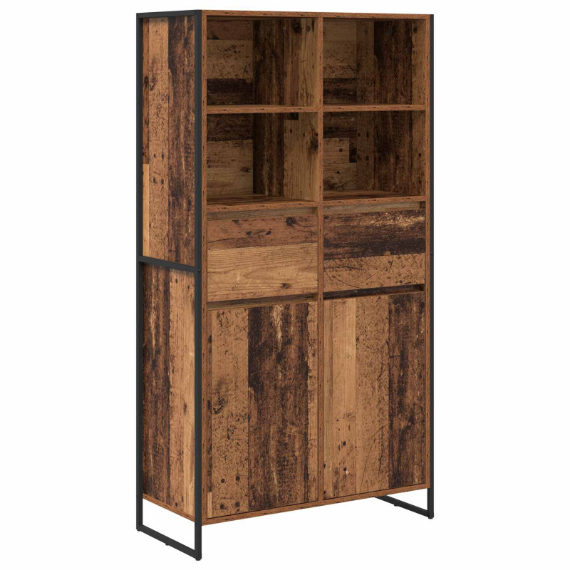 Bufet z szufladą 2 pcs Stare drewno 81 x 36 x 150.5 cm