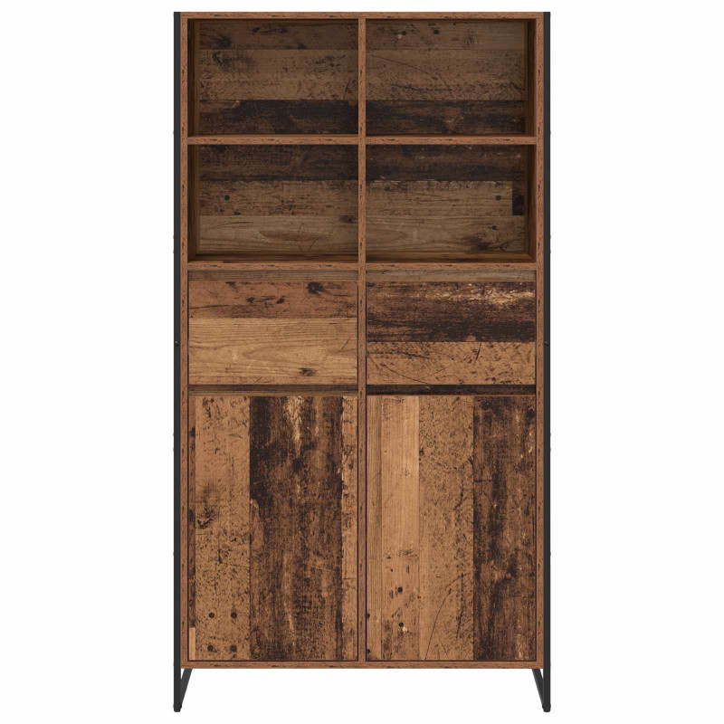 Bufet z szufladą 2 pcs Stare drewno 81 x 36 x 150.5 cm