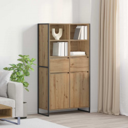 Bufet z szufladą 2 pcs Dąb rzemieślniczy 81 x 36 x 150.5 cm