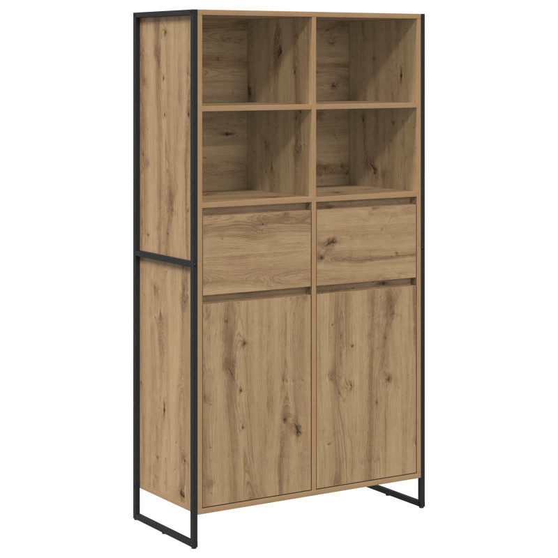 Bufet z szufladą 2 pcs Dąb rzemieślniczy 81 x 36 x 150.5 cm