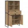 Bufet z szufladą 2 pcs Dąb rzemieślniczy 81 x 36 x 150.5 cm
