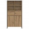 Bufet z szufladą 2 pcs Dąb rzemieślniczy 81 x 36 x 150.5 cm