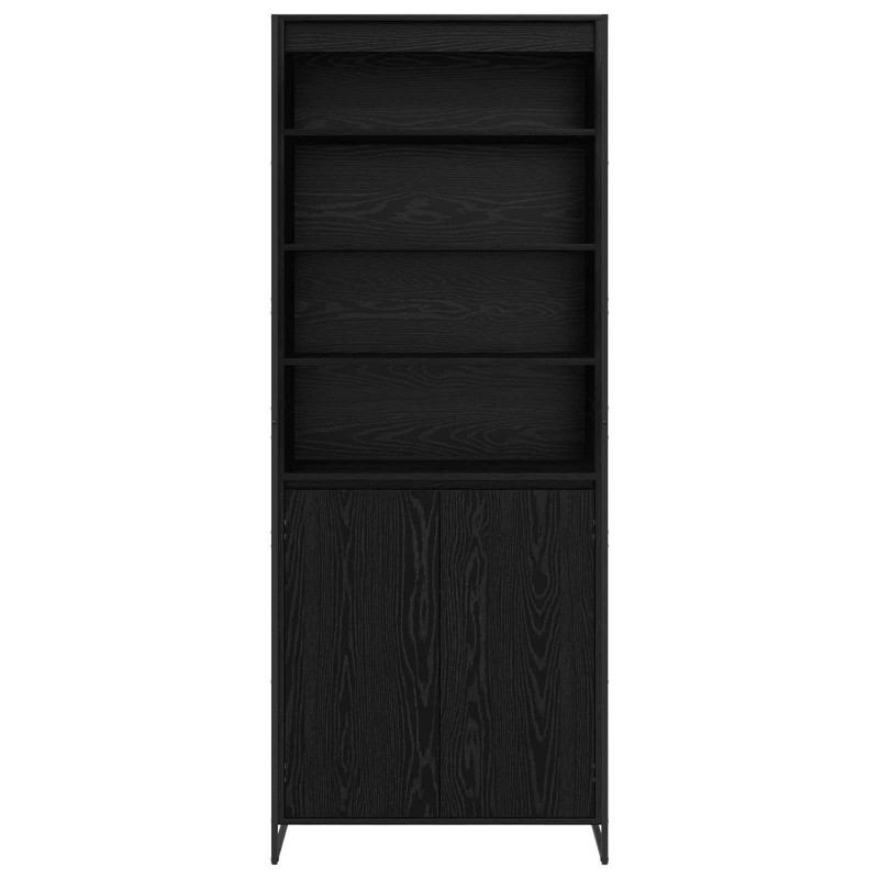 Wysokie szafki 2 pcs Czarny Dąb 79 x 36 x 200 cm