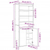 Wysokie szafki 2 pcs Sonoma 79 x 36 x 200 cm