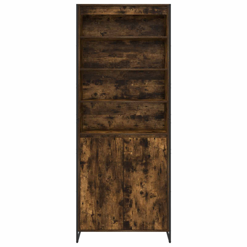 Wysokie szafki 2 pcs Dąb dymny 79 x 36 x 200 cm