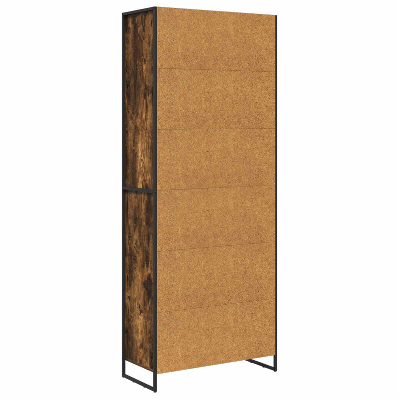 Wysokie szafki 2 pcs Dąb dymny 79 x 36 x 200 cm