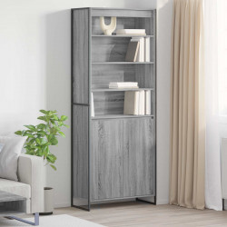 Wysokie szafki 2 pcs Szary Sonoma 79 x 36 x 200 cm